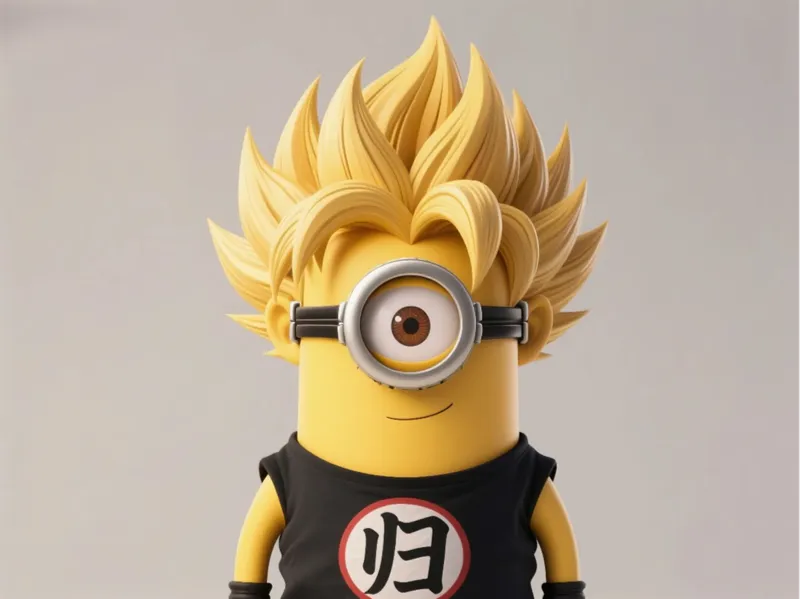 爆炸头小黄人 一体打印 a1mini适用