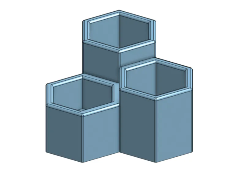 hexagon pencil holder