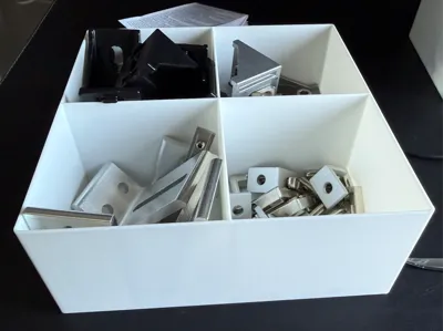 Quad-Compartment Parts Box