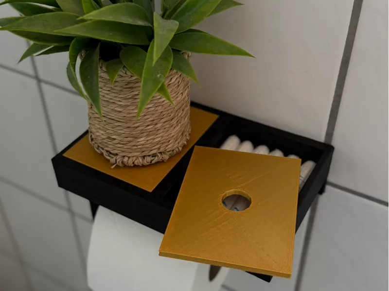 Halter für Toilettenpapier inkl. Ablagefach