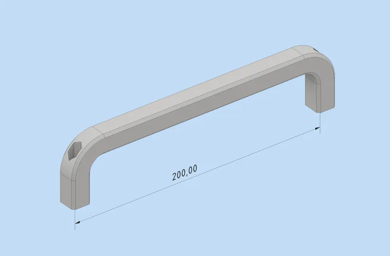 Handle 200 mm (nut version)