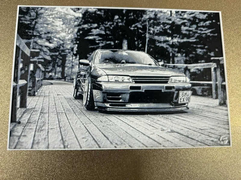 R33 Nissan Skyline Art Hueforge