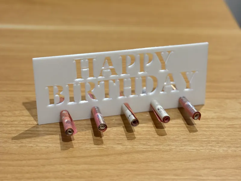 Minimalist 3D Birthday Card with Money Slot
