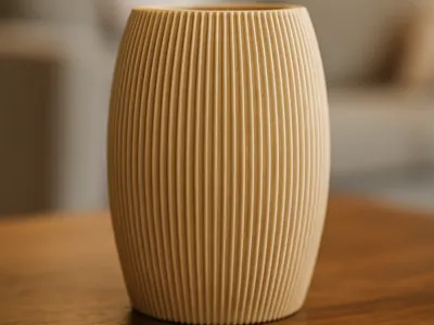 RIBBED ARC VASE 