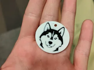husky keychain