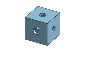 cube 20x20x20mm with holes for 5x2mm magnets