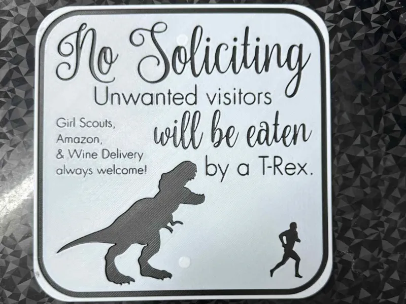 no Soliciting T-Rex