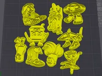 Pack de personnages Brainrot cartoon, porte-clés/emporte-pièce — photo 1