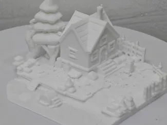 微缩建筑模型湖边小屋