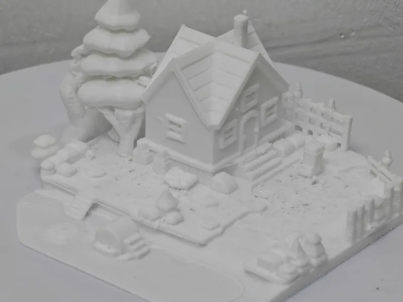 微缩建筑模型湖边小屋