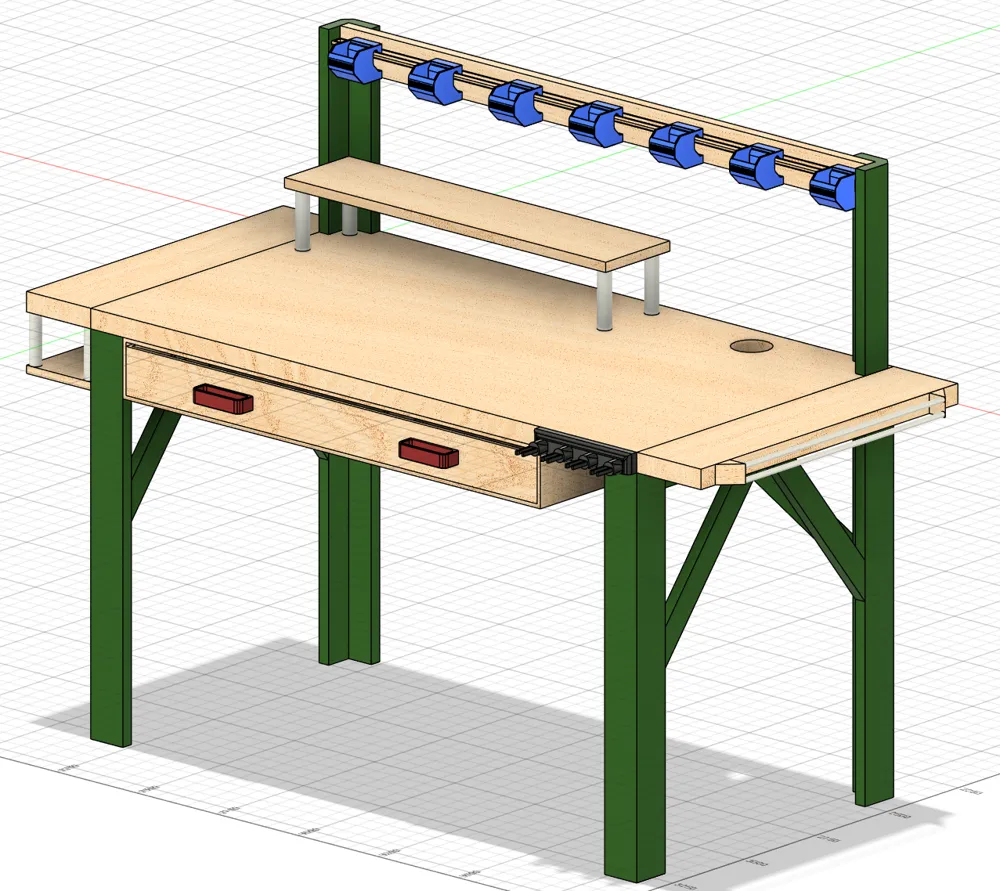 Simple work table - Free 3D Print Model - MakerWorld