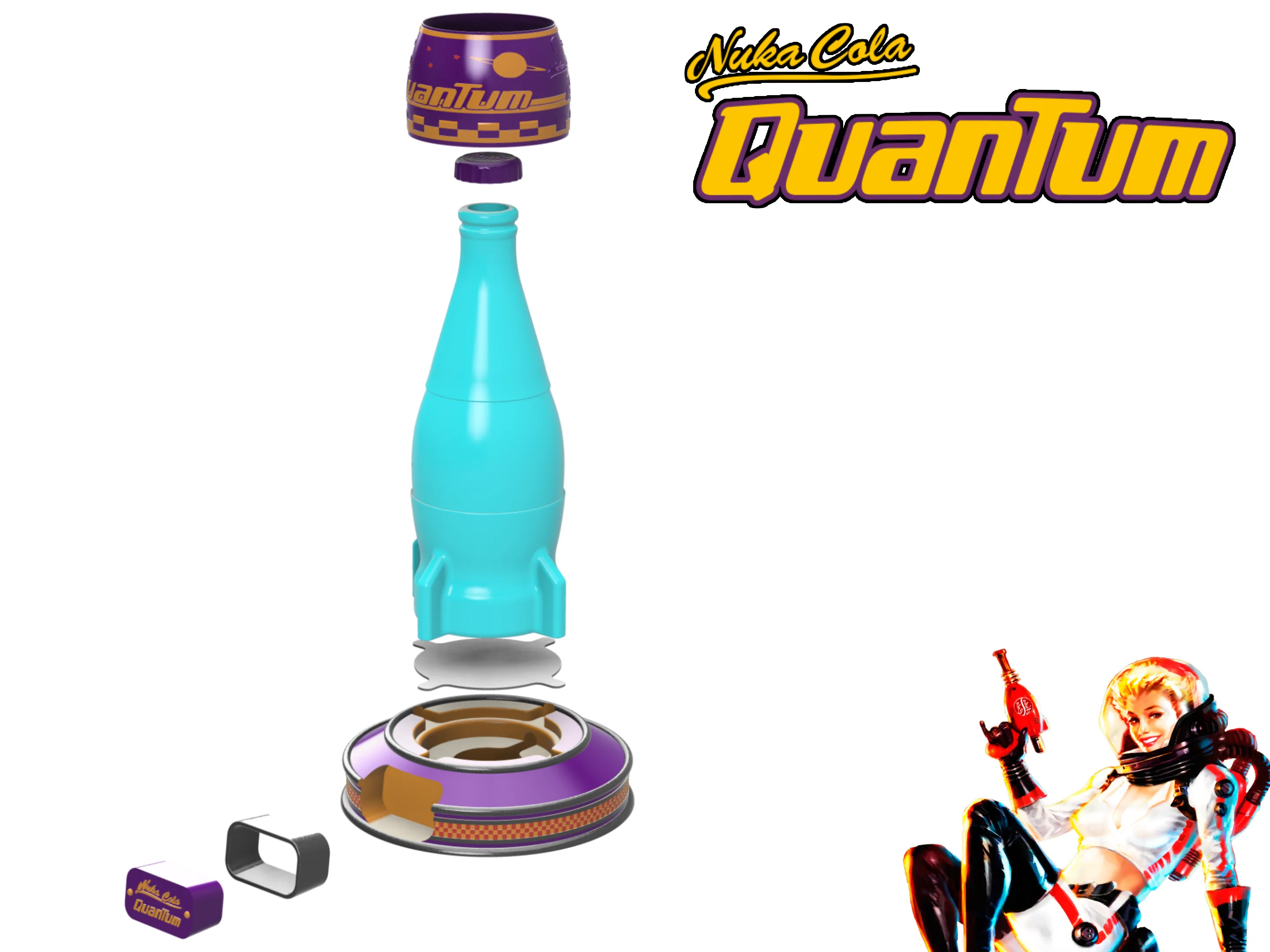 Nuka Cola Quantum - Light Display - Free 3D Print Model - MakerWorld
