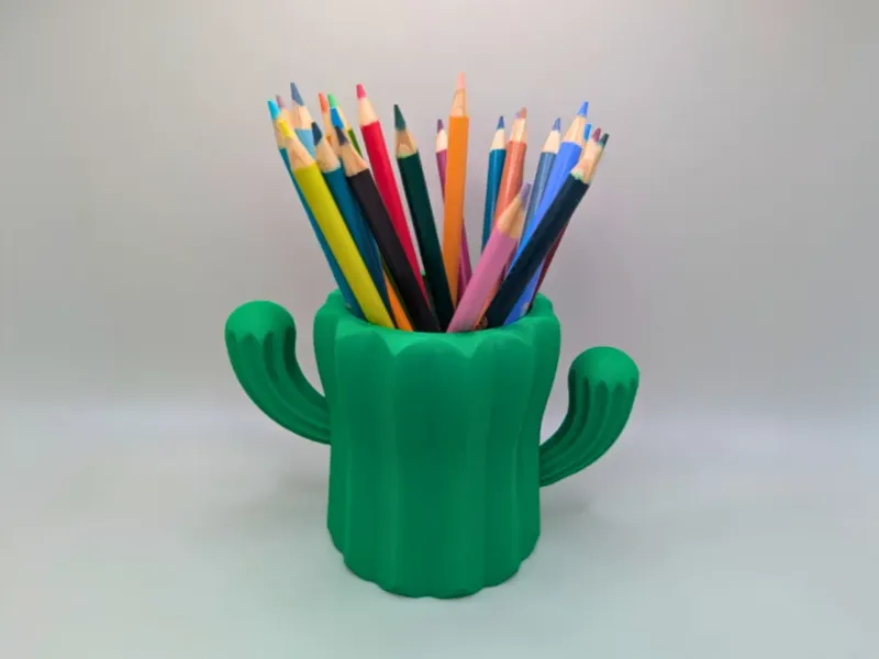 Cactus pen holder
