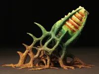 Plante-canon extraterrestre — décor de plateau — photo 1