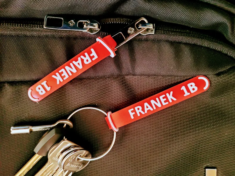 Zipper/Key TPU/Flex tag - customizable