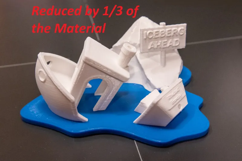 Benchy Wreck at Sea-Iceberg Edition Reduced Mater.