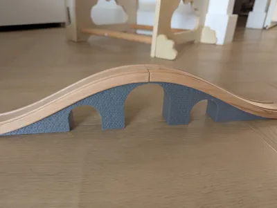 Ikea Train Bridge Support with Brick Texture