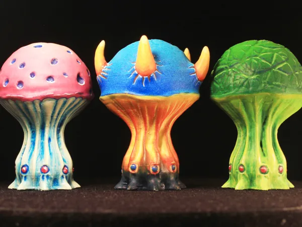 Set de champignons décor pour figurines 28 mm
