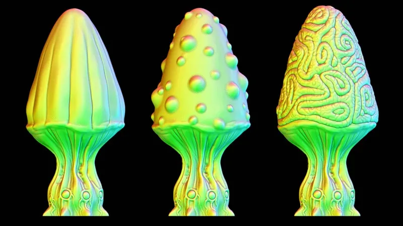 Tabletop plant: "Mushroom Set C2" (Alien Veg. #56)