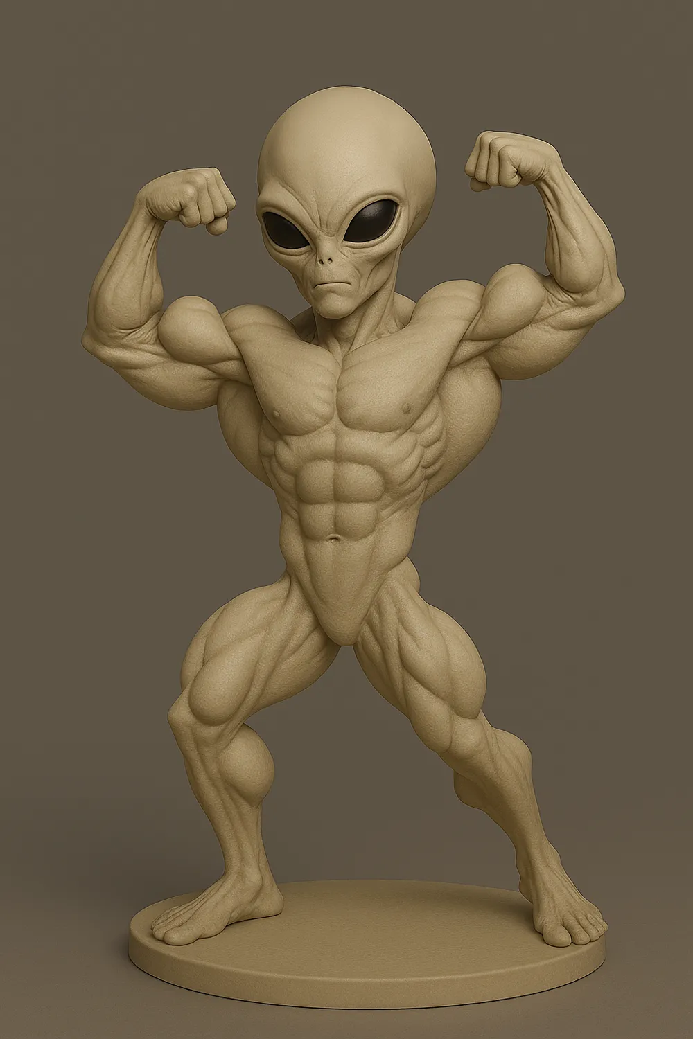 Alien Bodybuilder – Stylized 3D Model - Free 3D Print Model - MakerWorld