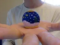 paint a snow globe