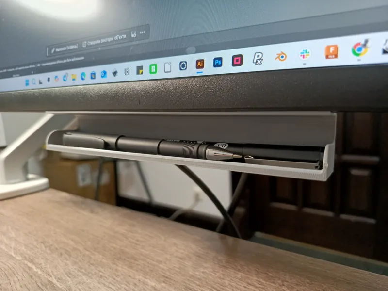 Under-Monitor Pen Holder