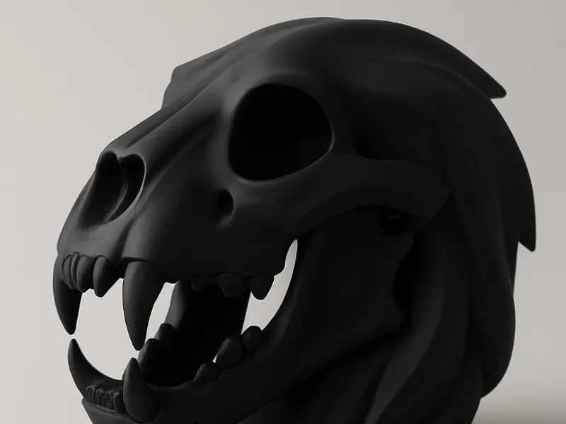 Lion Skull Statue