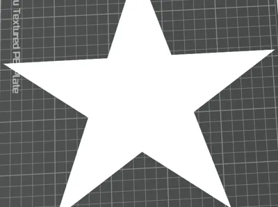 Pentagram for inside the ceiling light, one layer