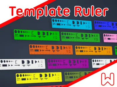Template Ruler with Electrical Diagrams