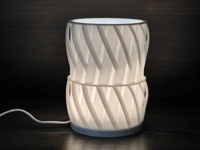 Luminous Helix LED lamp shade