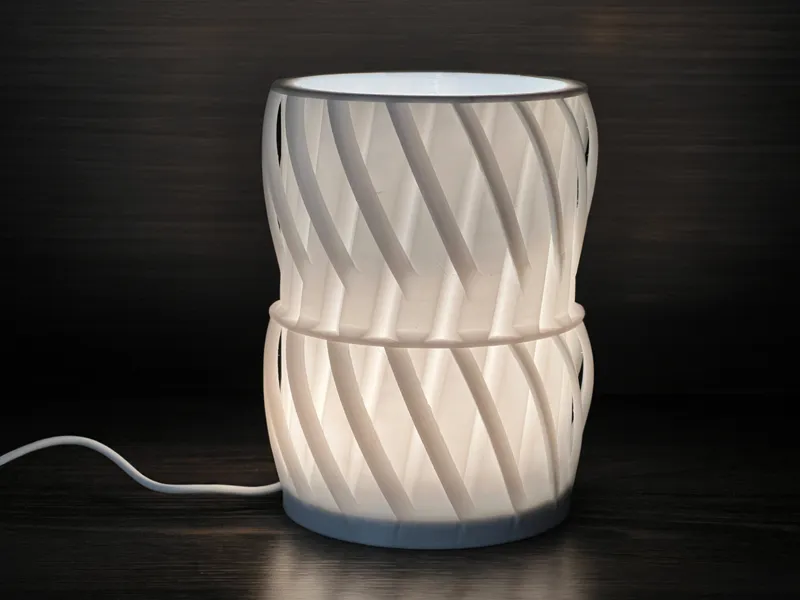 Luminous Helix LED lamp shade