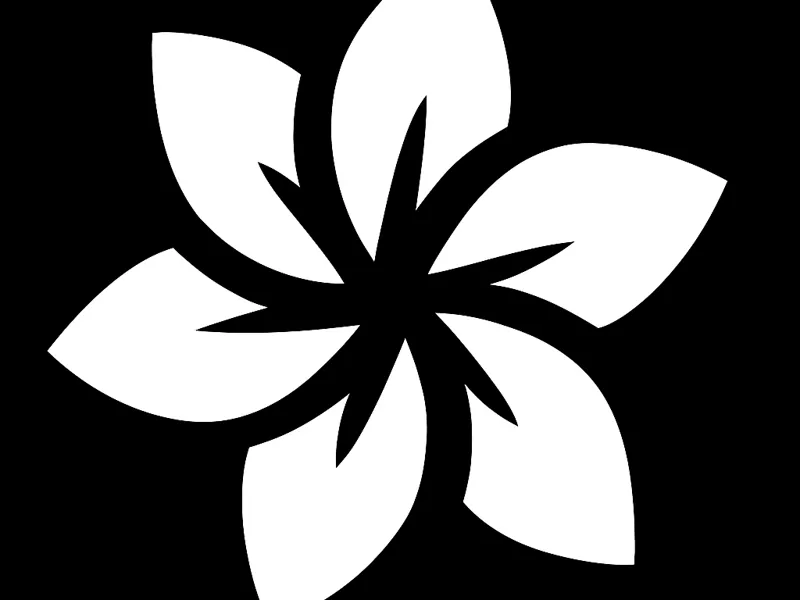 Stencil 6 petals flower