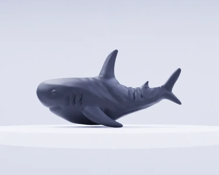 Shark Puppet Model Scary Shark Puppet Sculpture by Marjers MakerWorld: Download Free 3D Models