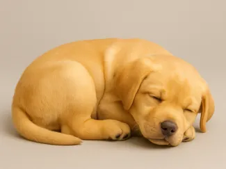 Labrador cucciolo steso