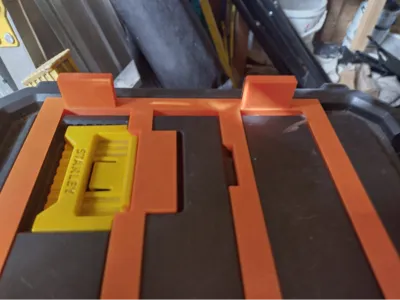 Mount for organiser on Stanley roller cart
