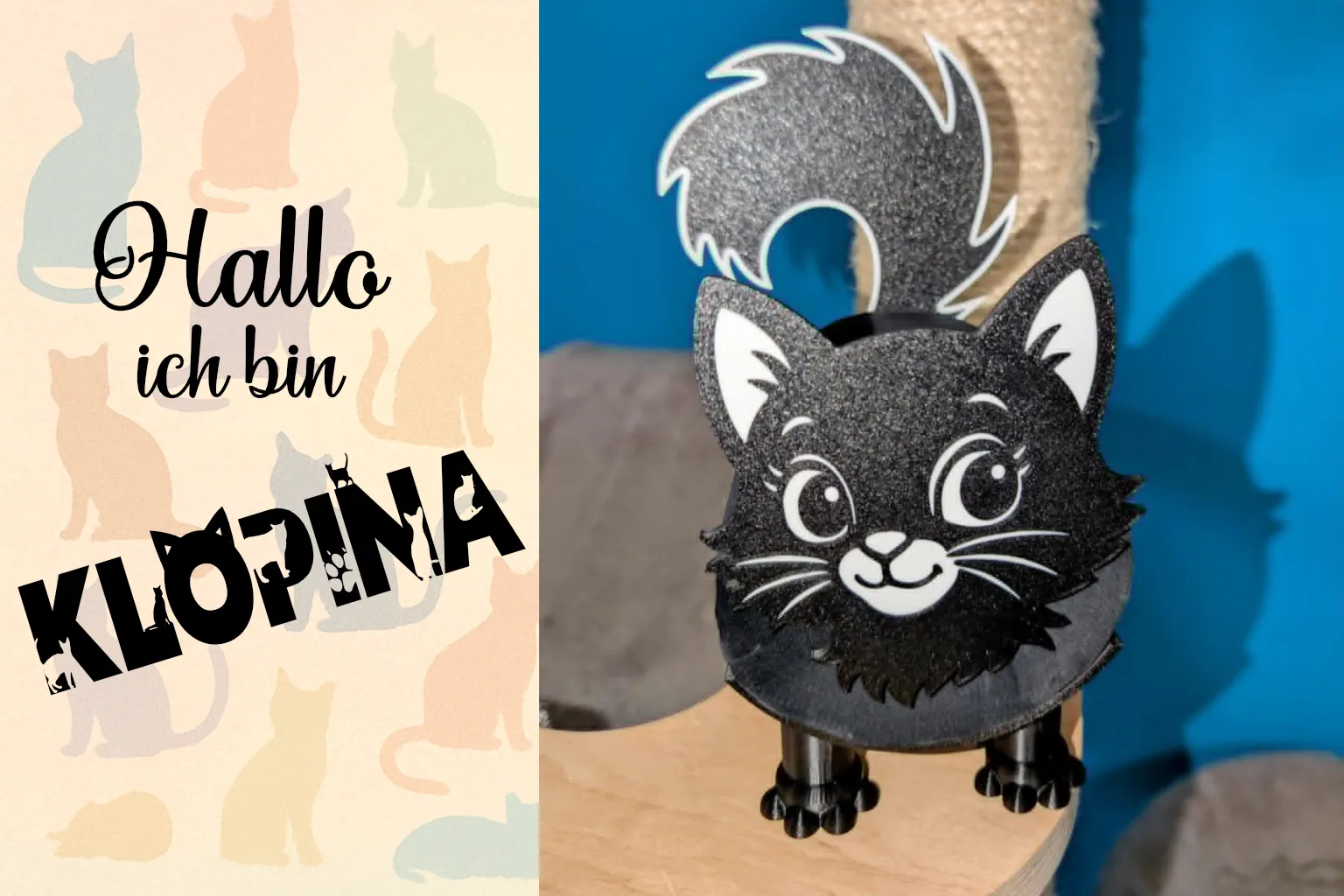 3Dプリント ToiCAT トイレットペーパー 猫 クロポルディ オスの子猫