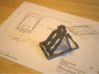 Print-in-place Credit Card Folding Phone Stand
