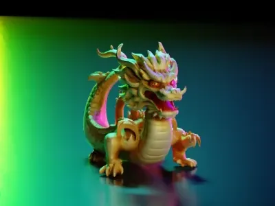 Four-Clawed Golden Dragon - Free 3D Print Model - MakerWorld