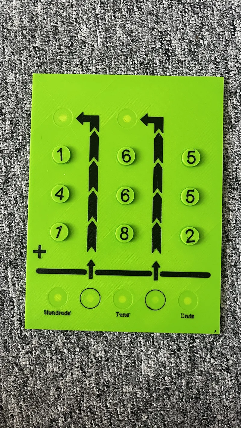 Magnetic Column-Addition Board(Hundreds–Tens–Ones)