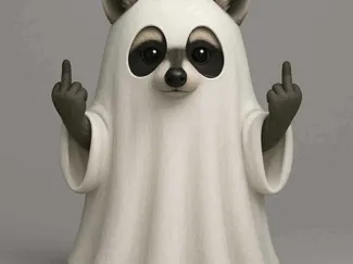 Cheeky racoon ghost