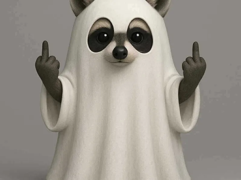 Cheeky racoon ghost
