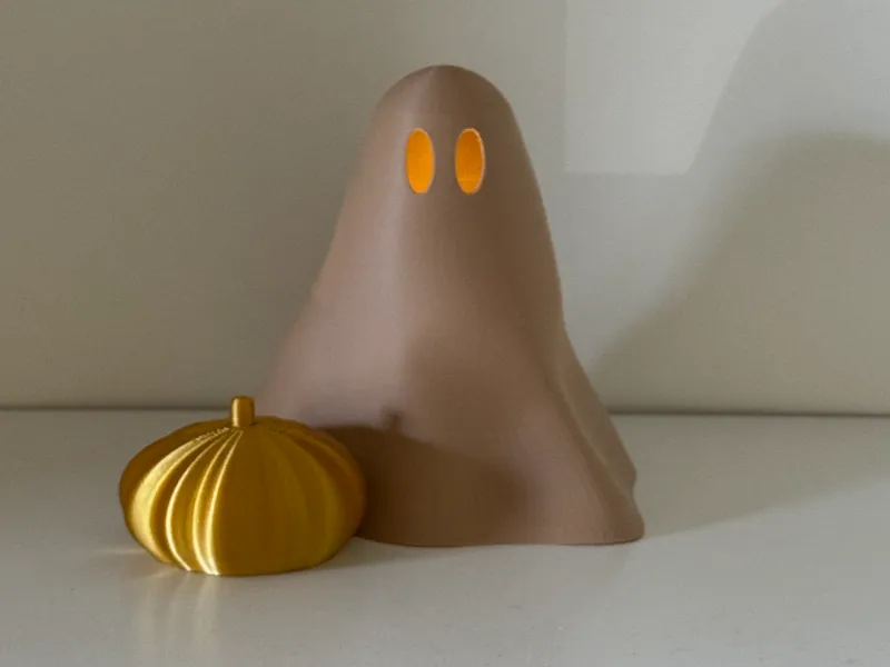 Ghost and Pumpkin Tea Light Cover