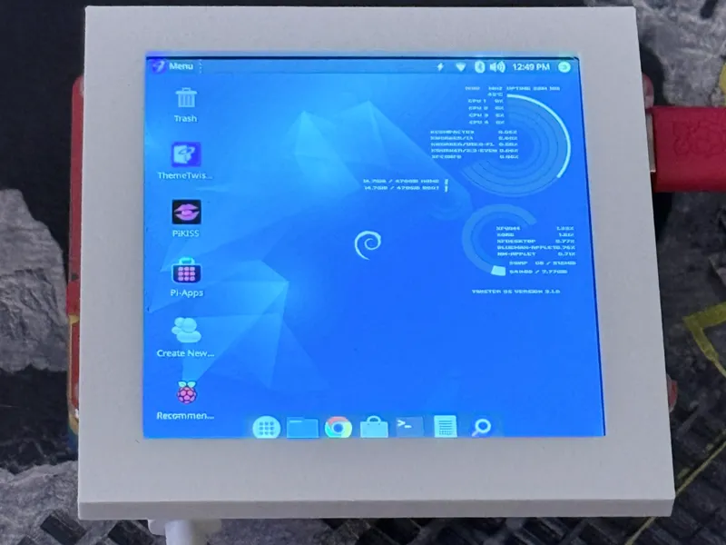 Pimoroni Hyperpixel XP Square Touchscreen Frame