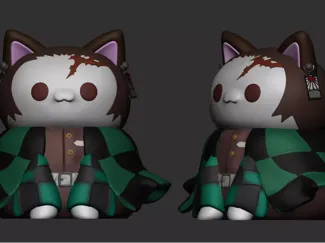 Tanjiro cat gacha
