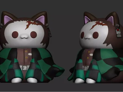 Tanjiro cat gacha