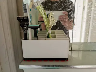 Washstand Toothbrush and Toothpaste Holder