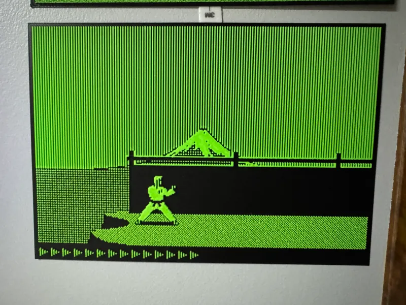 Karateka Initial Play Screen Apple // version