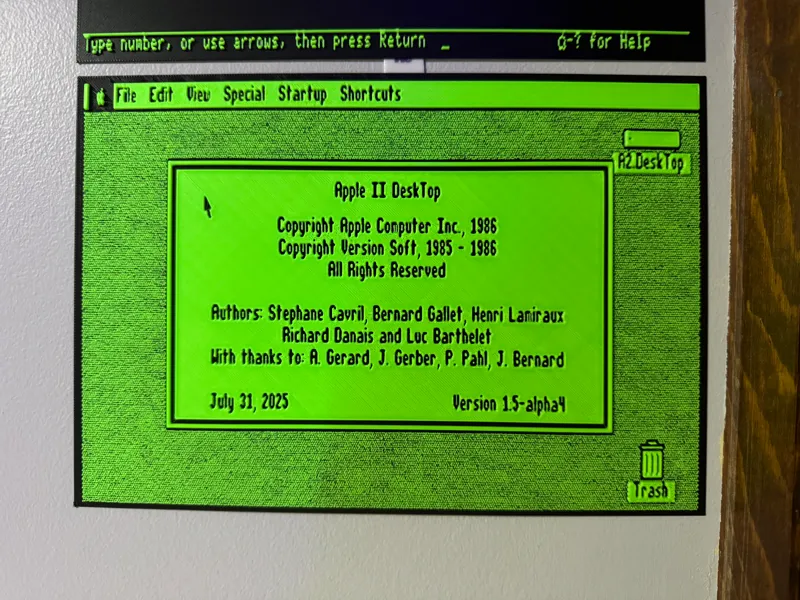 Apple II Desktop Version 1.5-alpha4 Screen Shot