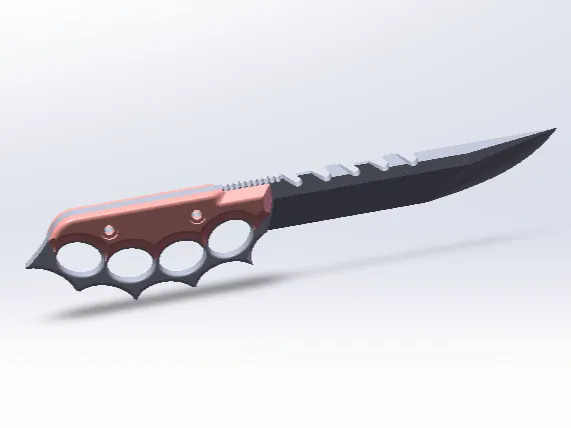 虎指刀brass knuckle knife