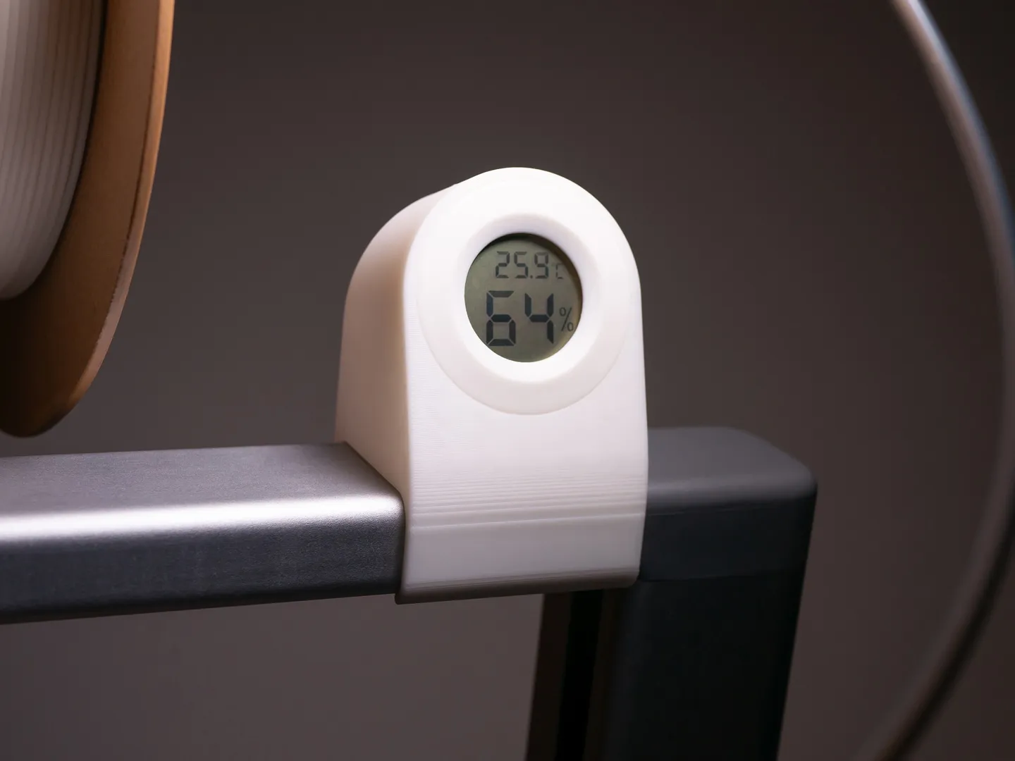 Round Hygrometer Holder Arm for Bambu Lab A1